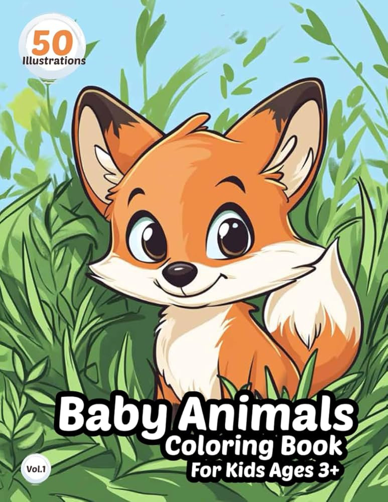 Baby Animals Coloring Book for Kids Ages 3+: Fun and Easy Animal Friends for Toddlers, Preschool ... | Amazon (US)