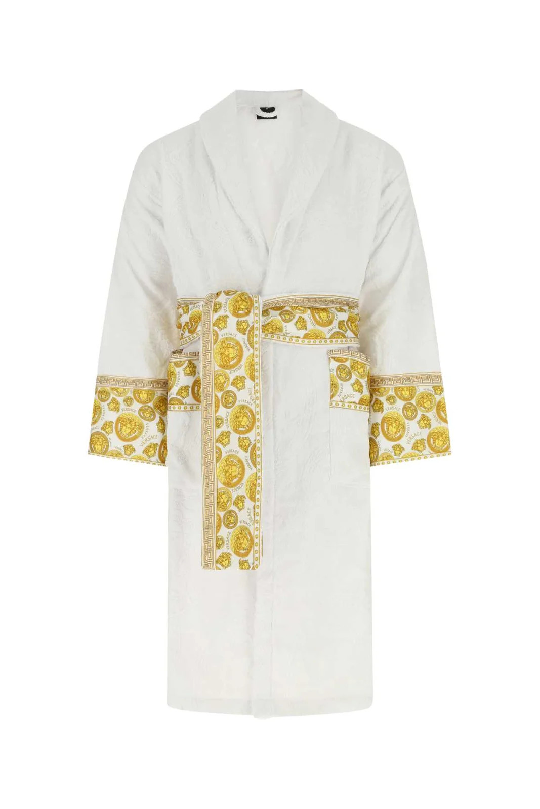 Versace Medusa Printed Long-Sleeved Robe | Cettire Global