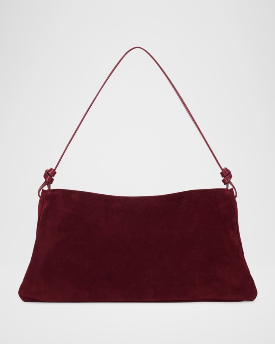 STAUD Wally Zip Suede Shoulder Bag | Neiman Marcus