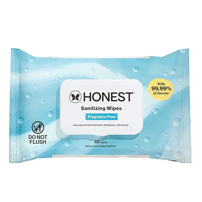 The Honest Company Fragrance-Free Sanitizing Alcohol Wipes, Antibacterial Safe for Hands, Kills 9... | Amazon (US)