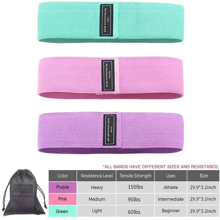 Resistance Booty Bands for Women Exercise Bands Set For Legs and Butt Working Out Non-Slip Fabric... | Walmart (US)