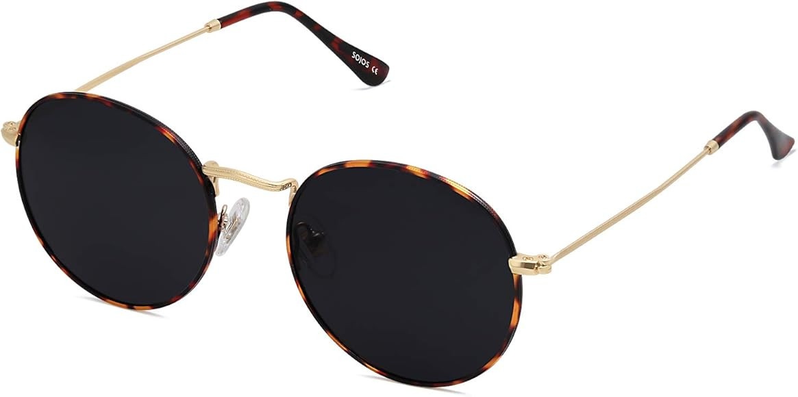 SOJOS Small Round Polarized Sunglasses for Women Men Classic Vintage Retro Frame UV Protection SJ... | Amazon (US)