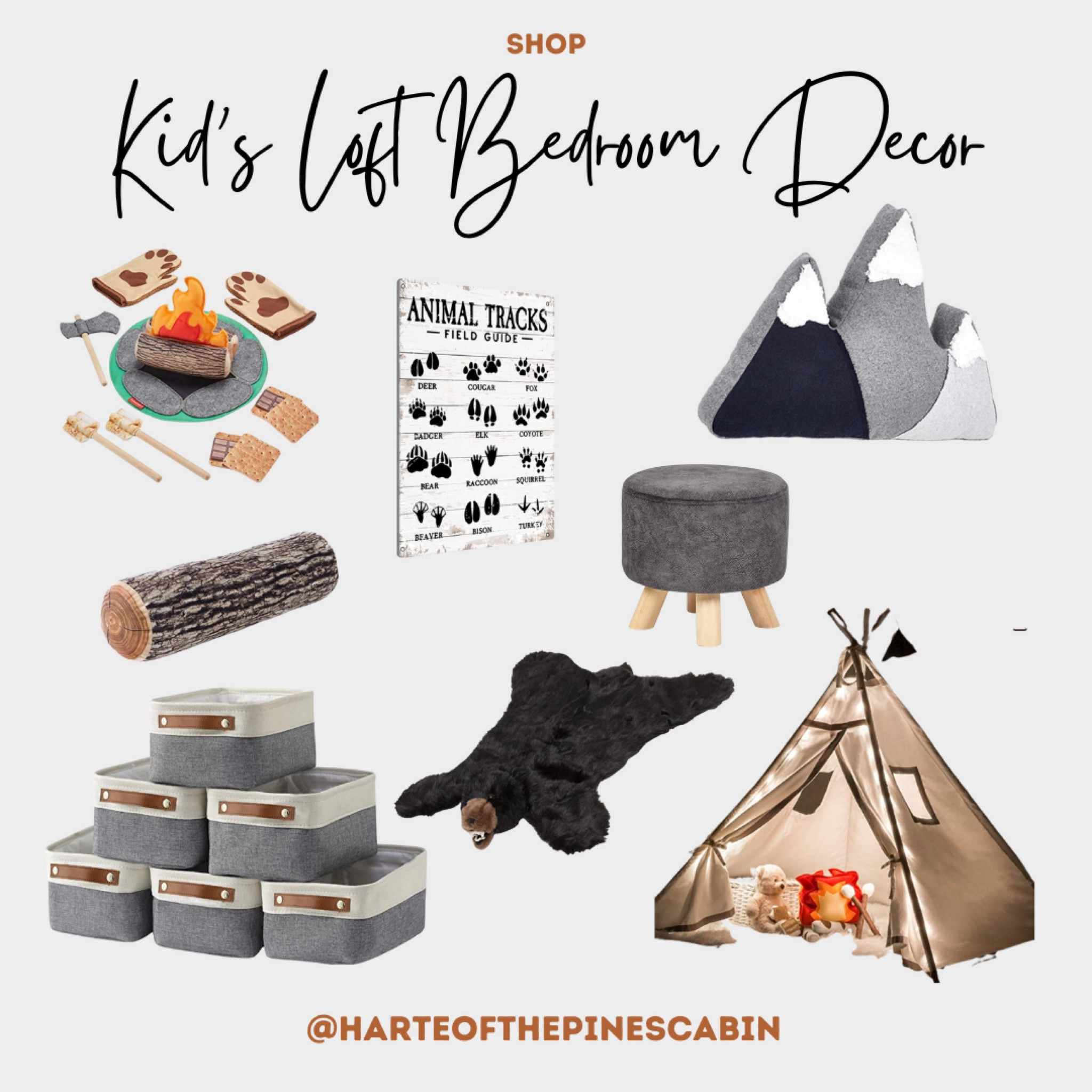 Kids cabin FUN! Decor + aesthetically pleasing add ons for your kids corner. 🐻⛺️ 

#LTKhome #LTKFind #LTKkids