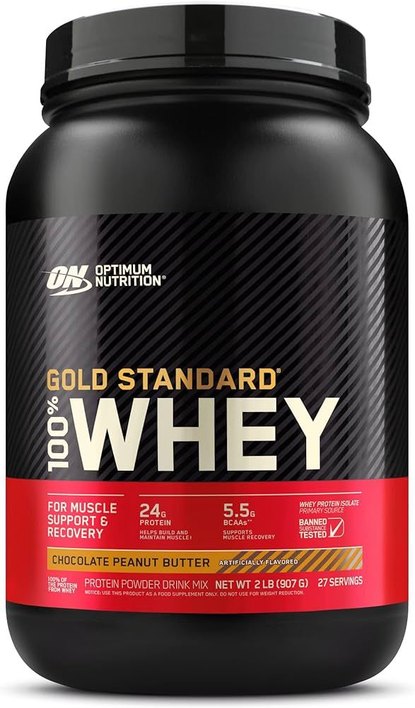 Optimum Nutrition Gold Standard 100% Whey Protein Powder, Chocolate Peanut Butter, 2 Pound (Pack ... | Amazon (US)