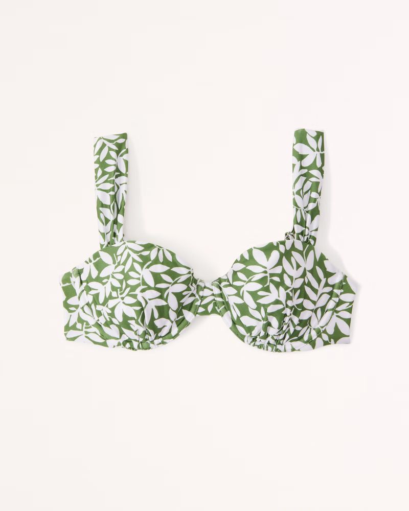 Women's Wide Strap Pleated Underwire Bikini Top | Women's Swimwear | Abercrombie.com | Abercrombie & Fitch (US)