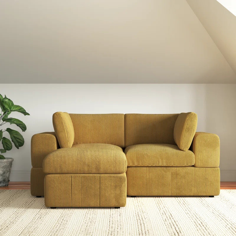 Andrielle 3 - Piece Corduroy Sectional | Wayfair North America