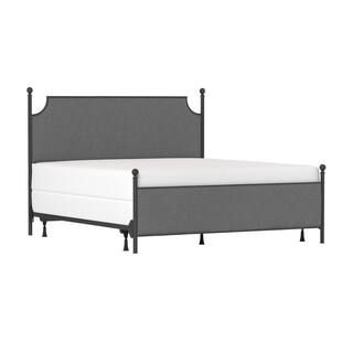 Hillsdale Furniture McArthur Black King Headboard and Footboard Bed with Frame 2717BKR - The Home... | The Home Depot