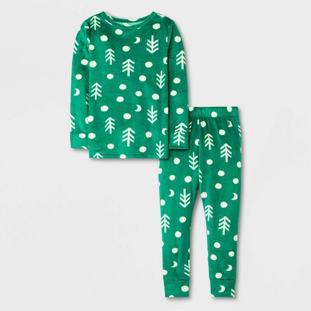 Toddler Boys' Trees Pajama Set - Cat & Jack™ Green | Target
