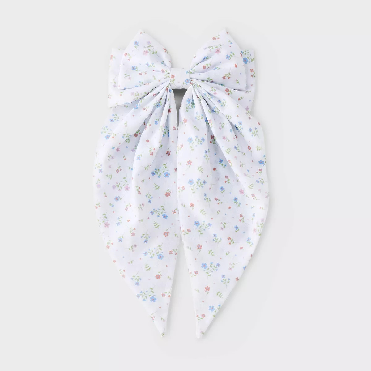 Fabric Bow Hair Barrette - Wild Fable™ White/Floral | Target