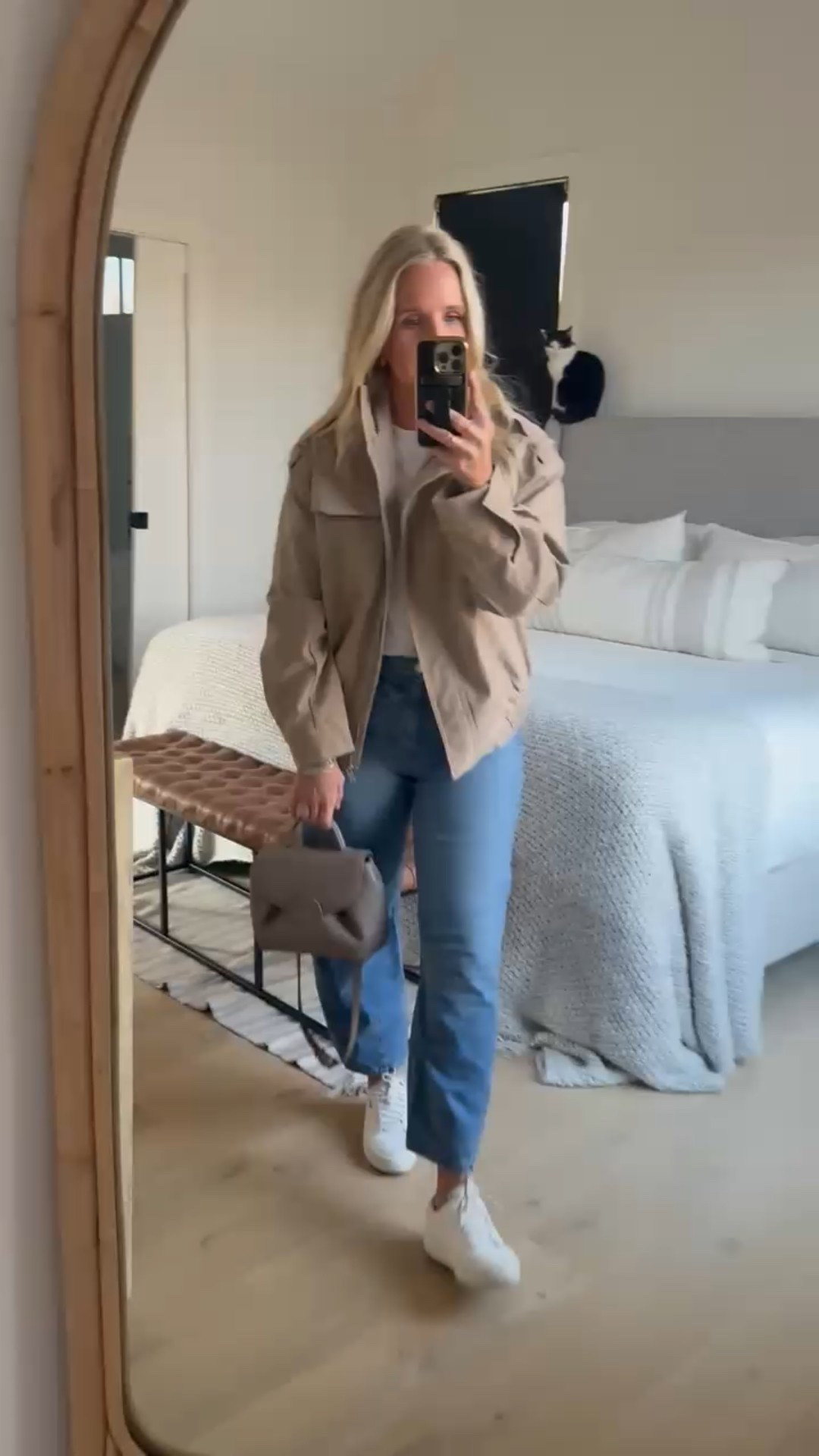 My faux suede jacket is inspired by a much pricier one. I'm wearing a small. I linked similar barrel jeans. These white sneakers are so comfortable - I wore them all around the zoo today without any issues. Shop the look available from Amazon!

#LTKOver40 #LTKootd #LTKmomlife