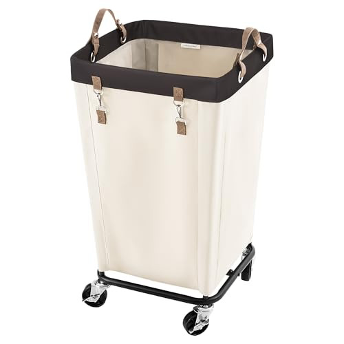 StorageWorks Laundry Basket with Wheels, Hampers for Clothing, Beige, 110L | Amazon (US)