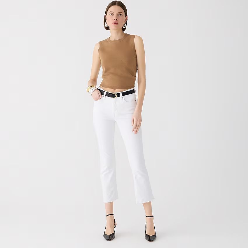 9" demi-boot crop jean in White wash | J.Crew US