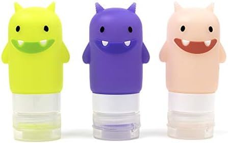 YUMBOX Silicone Condiment Squeeze Bottles (Funny Monsters) Set of 3 Leakproof Dressing bottles. | Amazon (US)