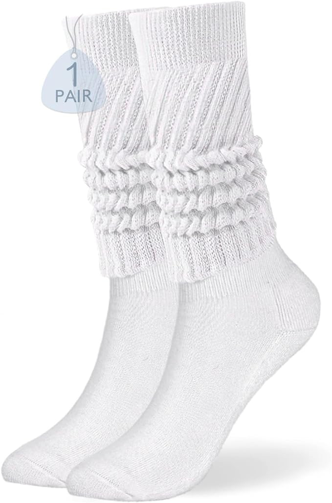 Buauty Women's Slouch Socks, Soft Extra Long Scrunch Knee High Sock fall Winter Knit Slouchy Thig... | Amazon (US)