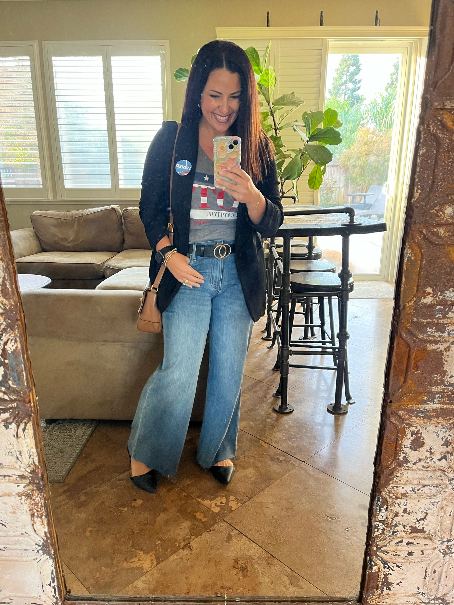 Happy Election Day! I voted early but I wore my sticker and vote T-shirt to school today. I hosted a mock election in my classroom. 

Teacher style
Casual work wear



#LTKOver40 #LTKWorkwear #LTKStyleTip