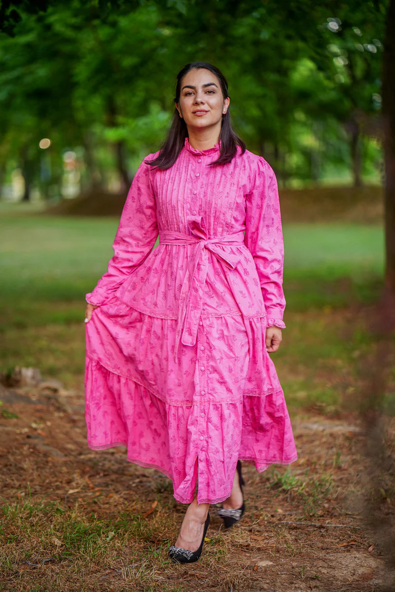 ANDREA PLEATED LACE DRESS | All In The Detail