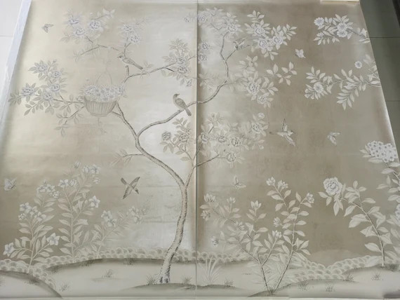 36 X 60 Chinoiserie Handpainted Artwork on - Etsy | Etsy (US)