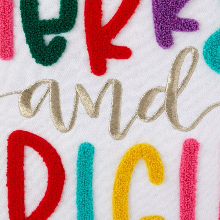 Holiday Time Merry and Bright Decorative Pillow, 14"x14" Square - Walmart.com | Walmart (US)