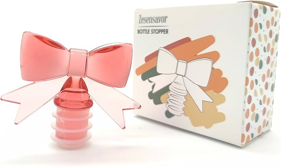 Wine Bottle Stopper，Bow Shaped Bottle Stopper，Silicone Wine Bottle Stopper，Wine Bottle Stop... | Amazon (US)