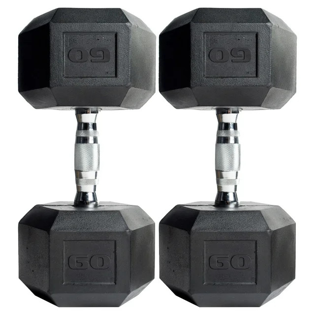 (2 pack) CAP Barbell, 60lb Coated Hex Dumbbell, Single | Walmart (US)