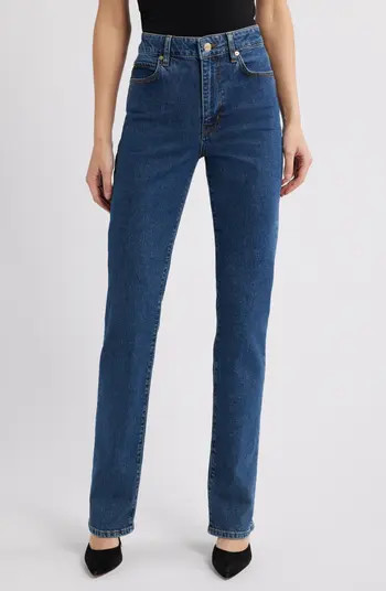 The Ruler High Waist Straight Leg Jeans | Nordstrom