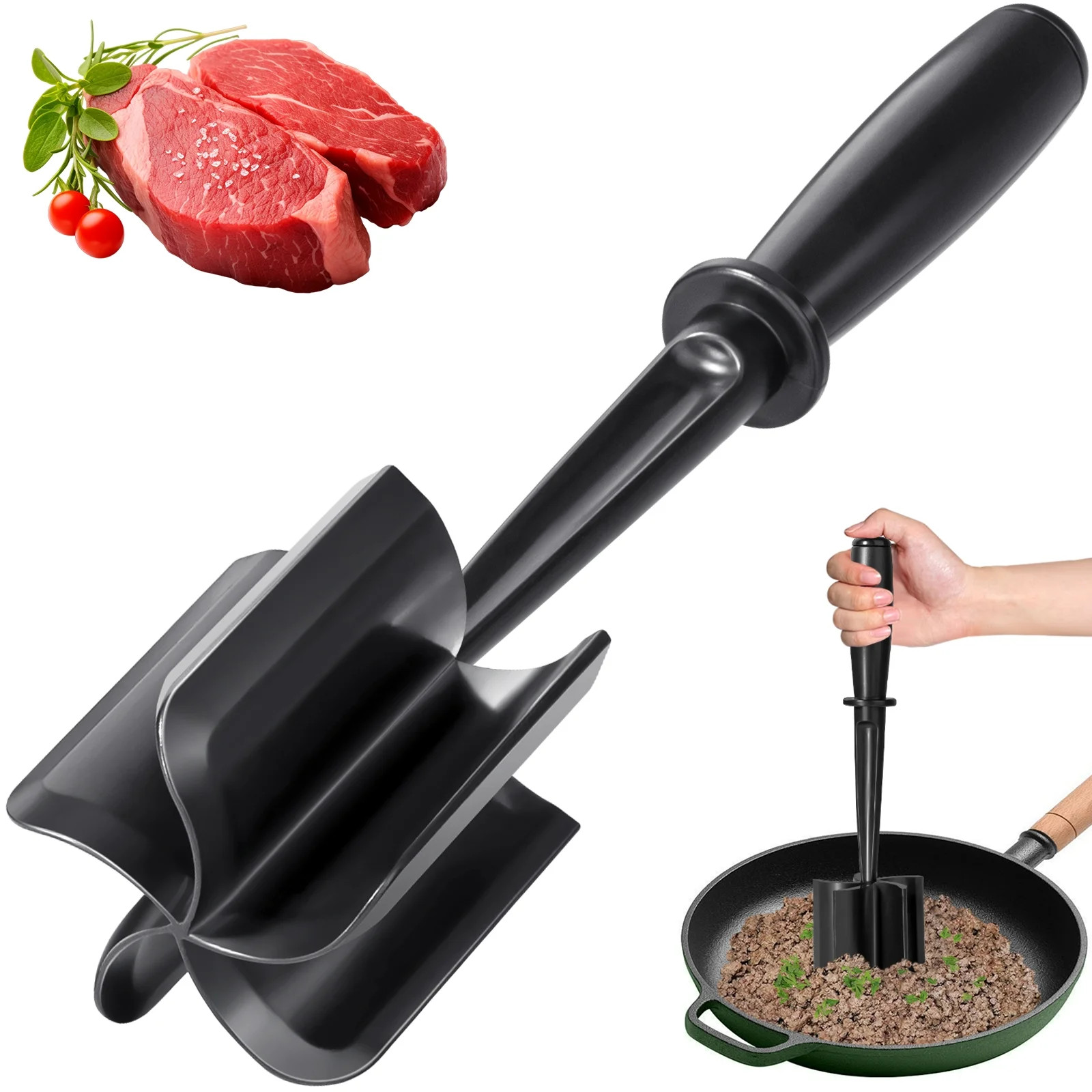 Gimgong Meat Chopper, Hamburger Grinder, Premium Heat Resistant Smasher for Ground Beef, Burger G... | Walmart (US)