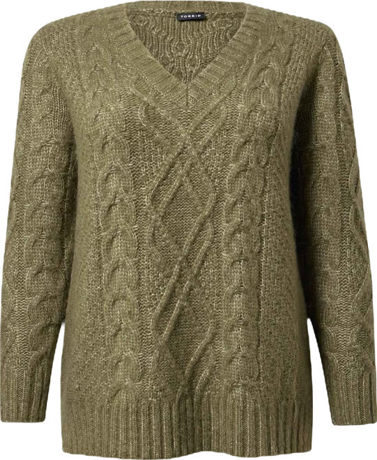 Cable Knit Tunic Sweater | Torrid (US & Canada)