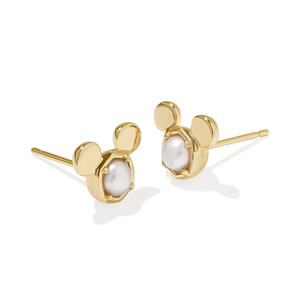 Mickey Mouse Icon Earrings by Kendra Scott – Pearl | Disney Store