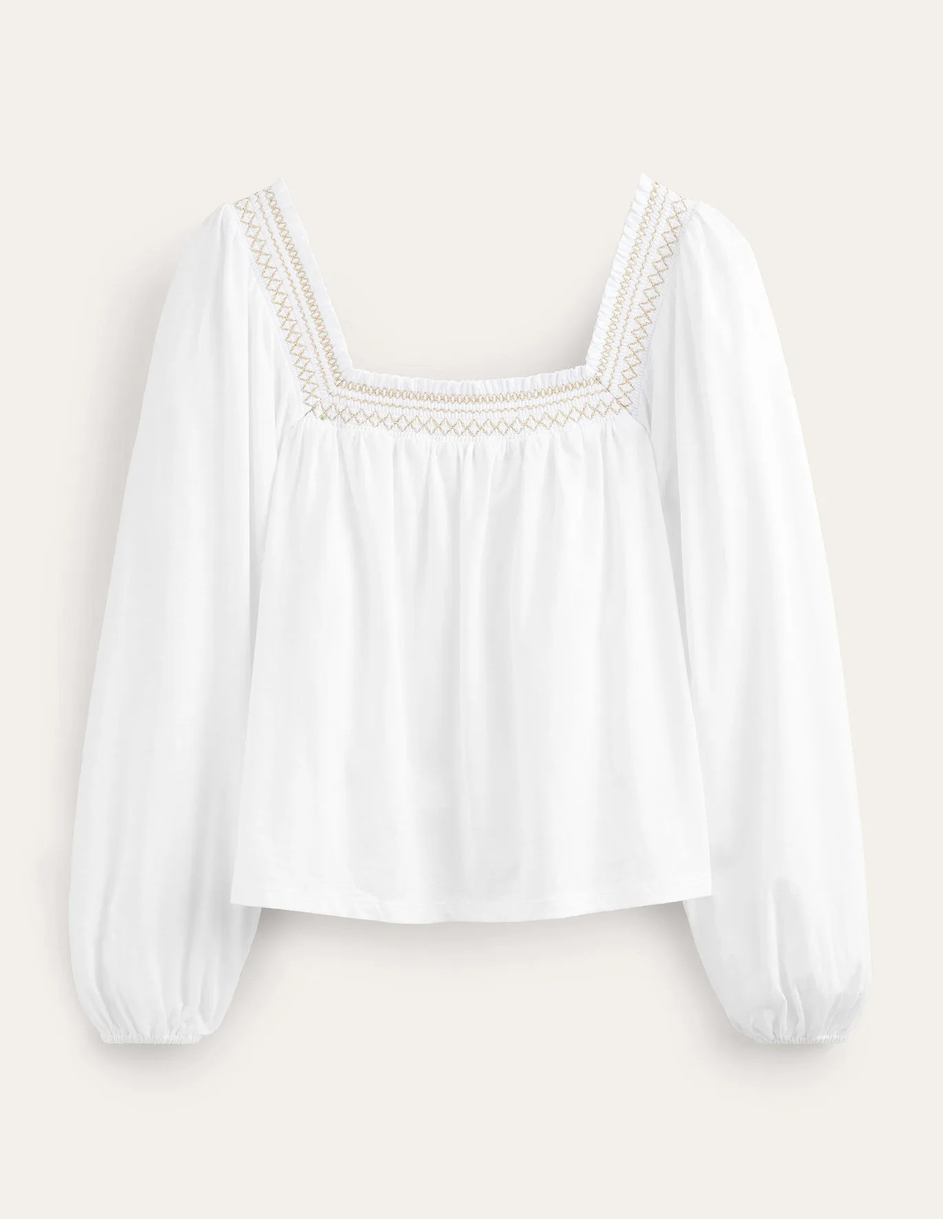 Smock Detail Square Neck Top | Boden (US)