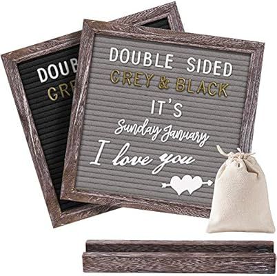 Gelibo Double Sided Letter Board with 750 Precut White & Gold Letters,Months & Days & Extra Cursi... | Amazon (US)