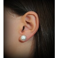 14K or Sterling Pearl Stud Earrings,14K Gold Filled 10mm Large Pearl Earrings, Sweet 16, Pearl Ear Studs, Wedding Jewelry, Bridesmaids Gifts | Etsy (US)