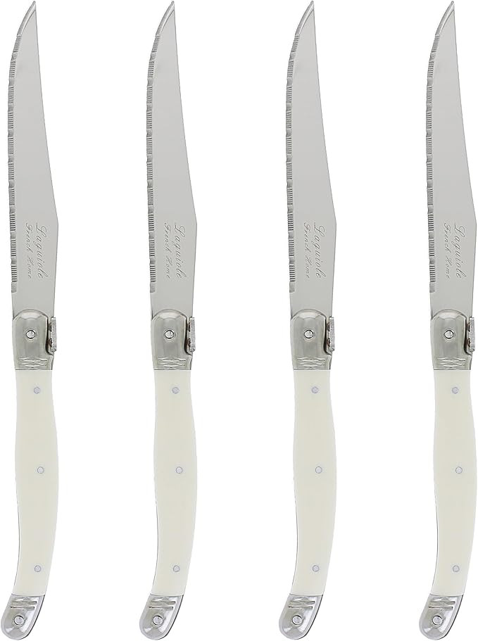 Amazon.com: French Home Laguiole 4-Piece Steak Knife Set – Sophisticated Stainless Steel Dinner... | Amazon (US)