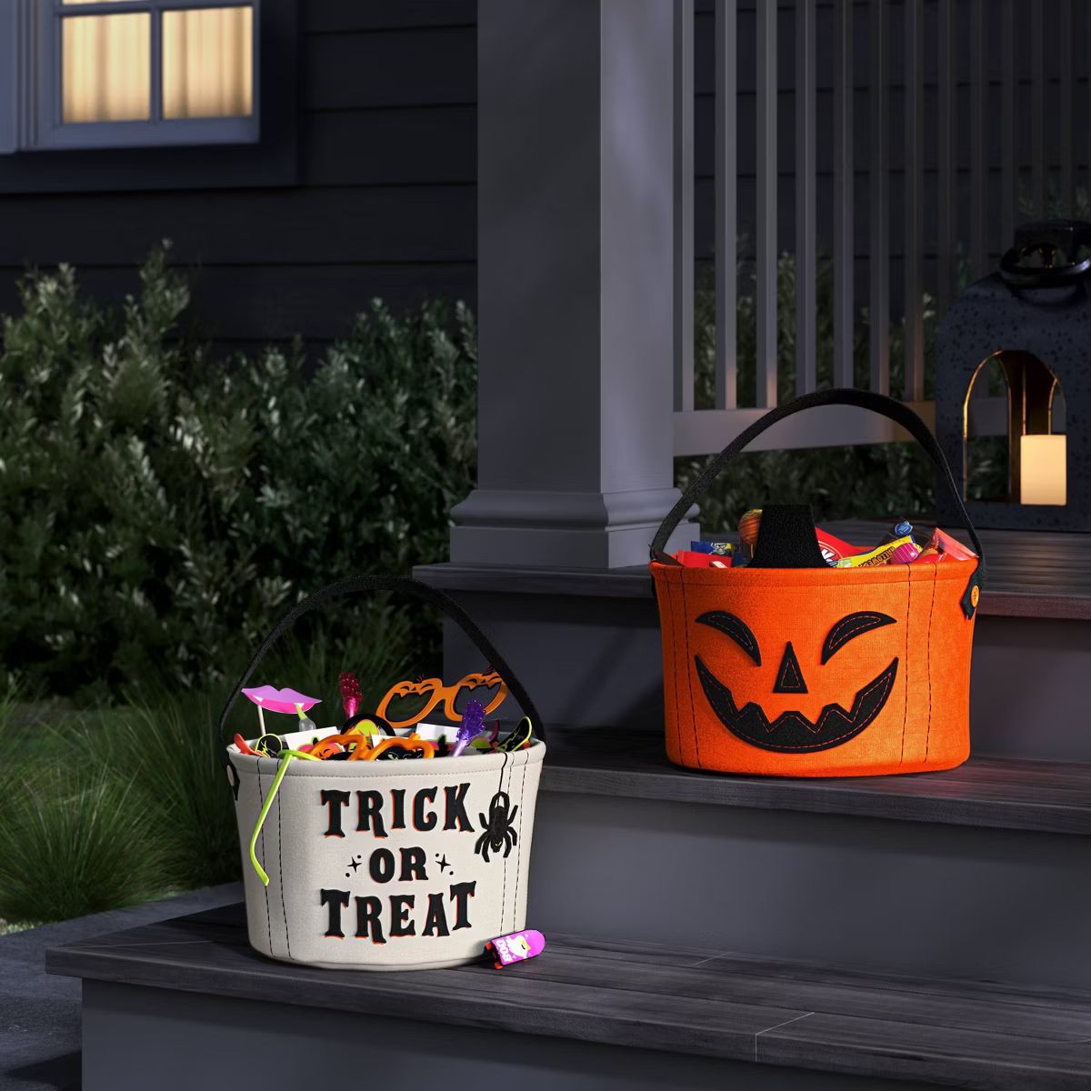 7.5" Fabric Halloween Candy Basket Trick or Treat - Hyde & EEK! Boutique™: Polyester, No Assemb... | Target