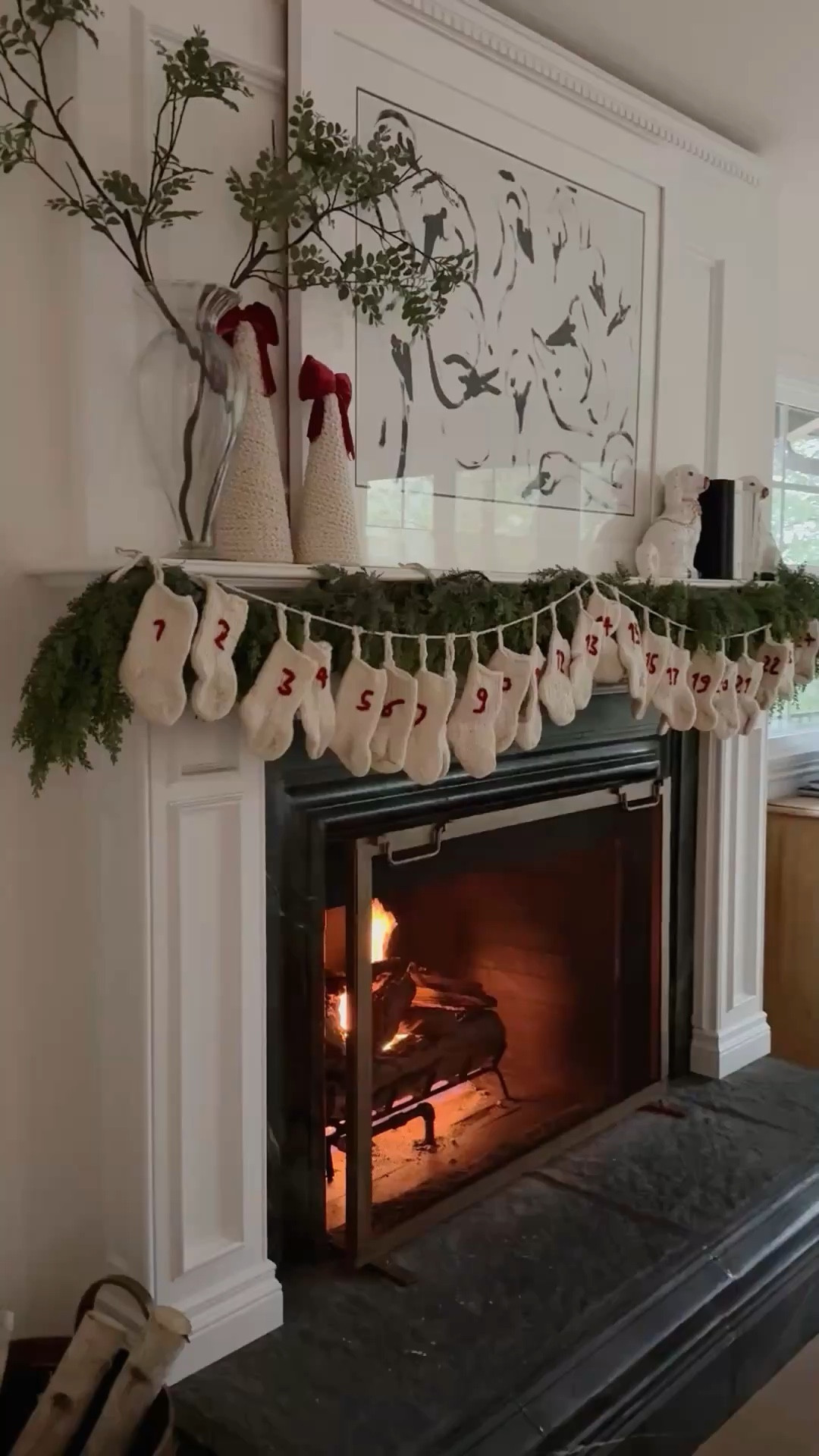 The cutest advent garland. Plus linking the perfect layering garland (only one used here). 