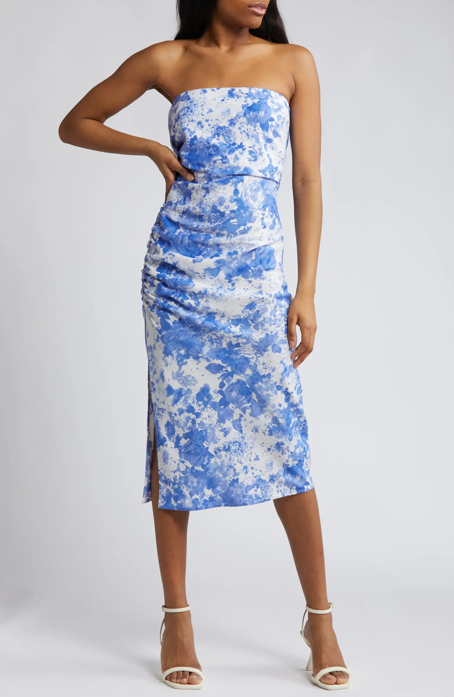 The Taylor Floral Strapless Cocktail Dress | Nordstrom