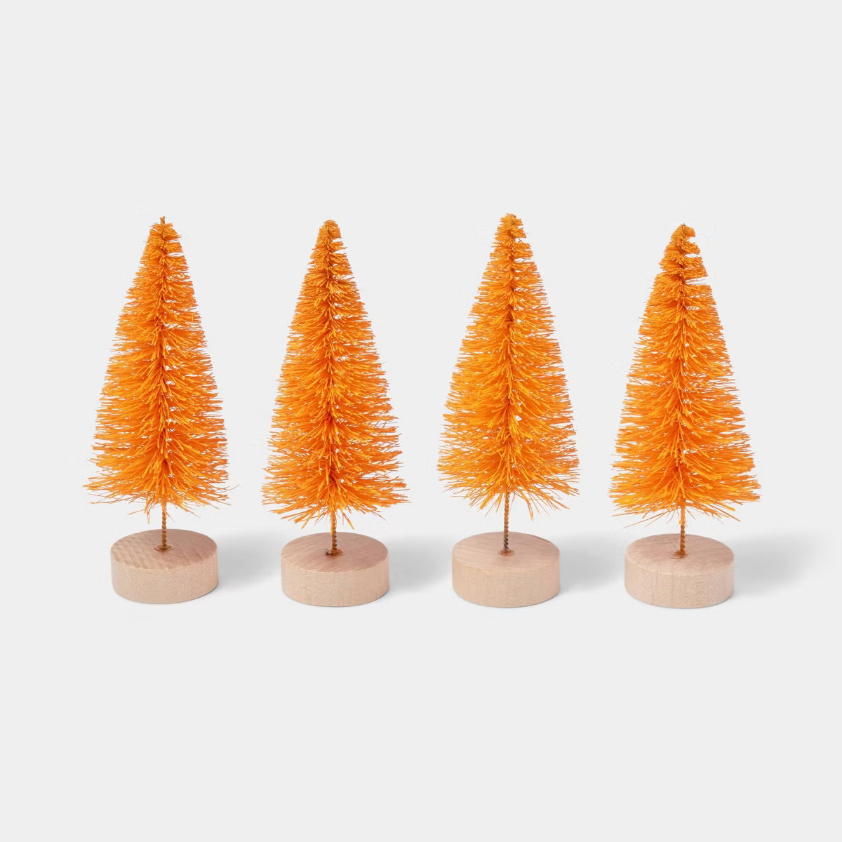 4pk Orange Bottle Brush Tree Halloween Decorative Figurine - Hyde & EEK! Boutique™ | Target