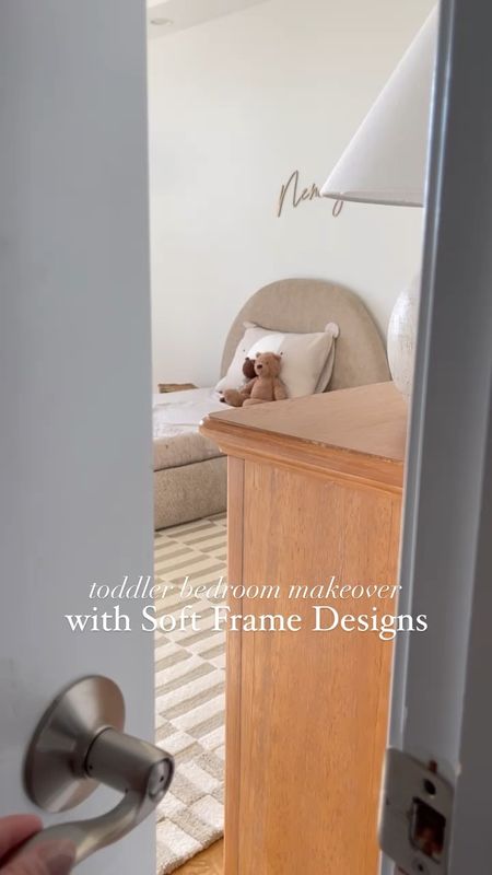 Toddler bedroom makeover with the cutest, softest bed I ever did see! We are obsessed — bed is from Soft Frame Designs and cannot be linked here but I did link it on IG and TikTok directly under this same reel.

#LTKfamily #LTKVideo #LTKkids