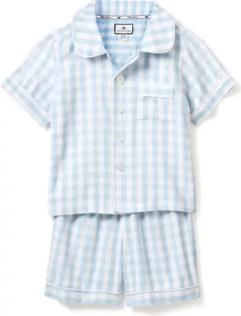 Petite Plume Gingham Check Short Two-Piece Pajamas | Nordstrom | Nordstrom
