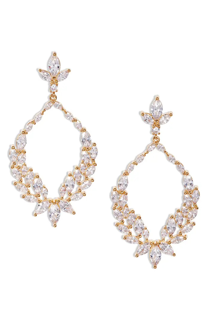 Nordstrom Cubic Zirconia Open Drop Earrings | Nordstrom | Nordstrom