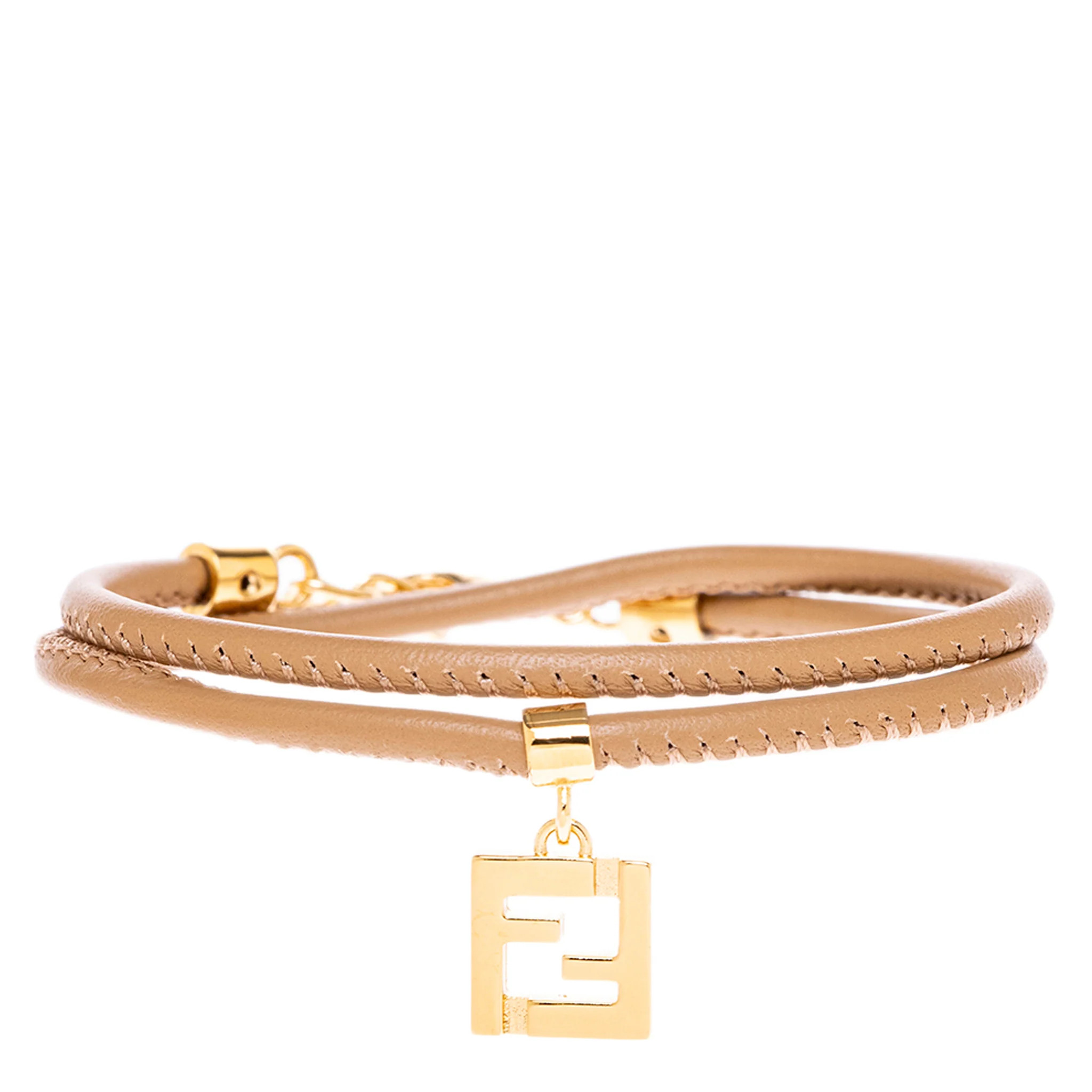 Fendi Forever Bracelet - Gold and Beige | Overstock