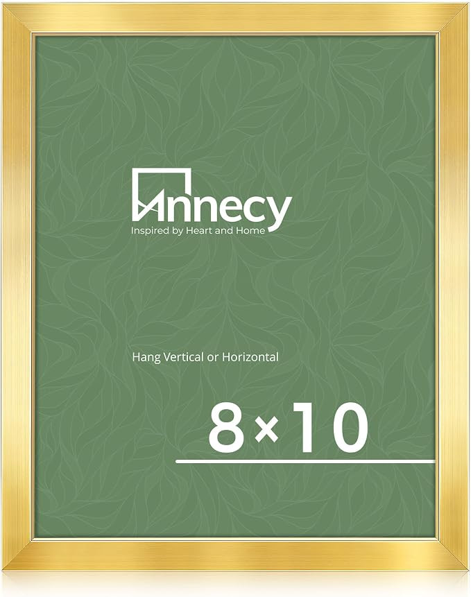 Annecy 8x10 Picture Frame Gold（1 Pack）, 8x10 Picture Frame for Wall or Desktop Decoration, Cl... | Amazon (US)