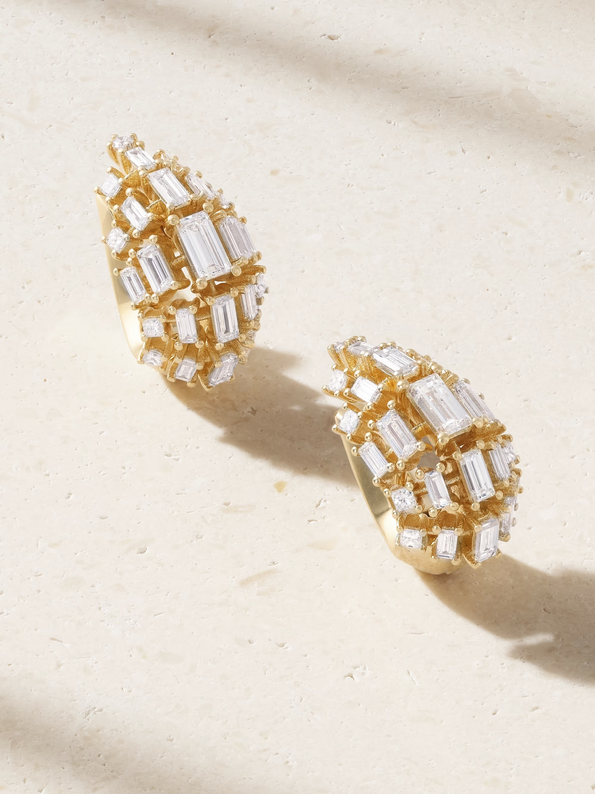 Vertex Lobe 18-karat gold diamond earrings | NET-A-PORTER (US)