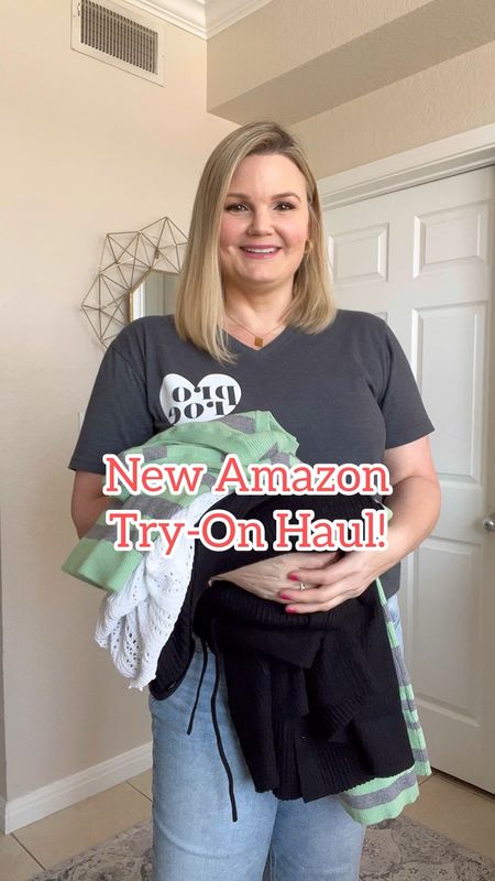 Amazon try on haul! Skirt set, knit top, and loungewear set. All are so soft and comfy! Fit true to size  

#LTKMidsize #LTKOver40 #LTKStyleTip