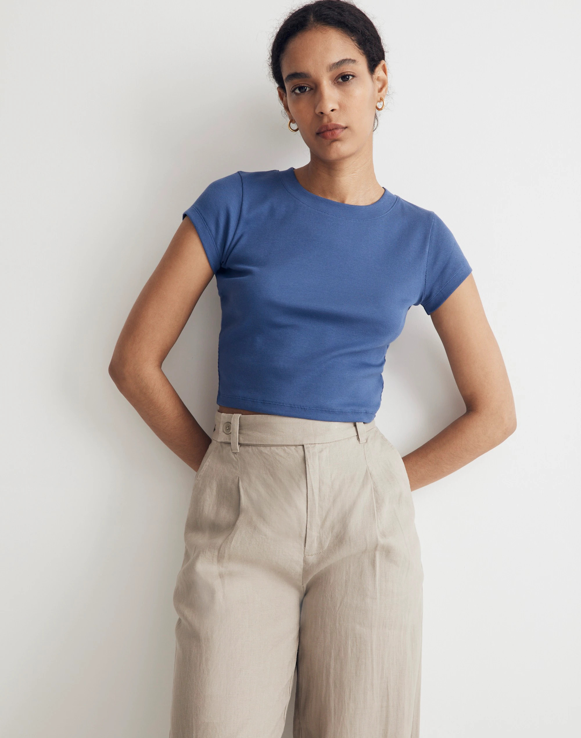 Brightside Rib Crop Tee | Madewell