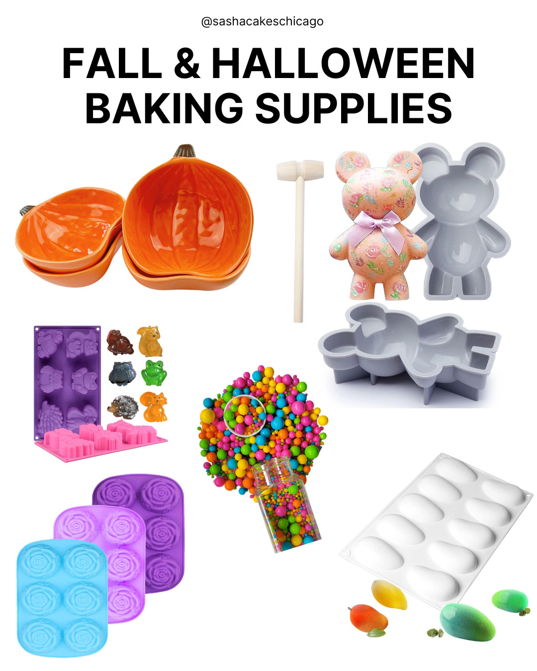 Take your autumn treats and holiday desserts to the next level with these viral Amazon kitchen essentials! 🧁🎃 Whether you're whipping up spooky Halloween party favors, breakable chocolate treats, or cozy fall pastries, these baking molds and tools make prep so effortless and fun! ✨

WHAT’S FEATURED:

🎃 Ceramic Pumpkin Bowl Set: Festive orange pumpkin-shaped ceramic bowls perfect for serving dips, holding candy, or prepping baking ingredients.

🧸 3D Bear Breakable Chocolate Mold & Mallet: Large silicone bear mold with a wooden wooden hammer, perfect for making breakable chocolate surprise gifts and treat displays.

🐿️ Woodland Animal Silicone Molds: Fun silicone molds featuring squirrels, owls, and hedgehogs for chocolates, gummies, or fondant cake toppers.

🌈 Colorful Pearl Sprinkles Mix: Vibrant multi-colored edible candy pearls for decorating festive cupcakes, cakes, and Halloween treats.

🌹 Rose Floral Silicone Molds: Silicone baking molds for making detailed floral chocolates, soaps, or iced cake decorations.

🍋 3D Mango Fruit Silicone Dessert Mold: Multi-cavity silicone mold for crafting realistic fruit-shaped mousse cakes, chocolates, and frozen desserts.

✨ MORE Fall & Halloween Baking Supplies: Check out all the tagged items below for matching spatulas, cookie cutters, and treat packaging! Tap any item below to shop directly.

As an Amazon Associate, I earn from qualifying purchases. 

 #LTKSeasonal #LTKHome