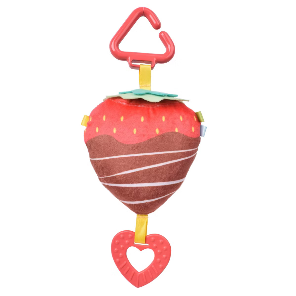 Sunny Days Deluxe Chime Teether Baby Toy - Chocolate Strawberry - Valentine's Day | Target