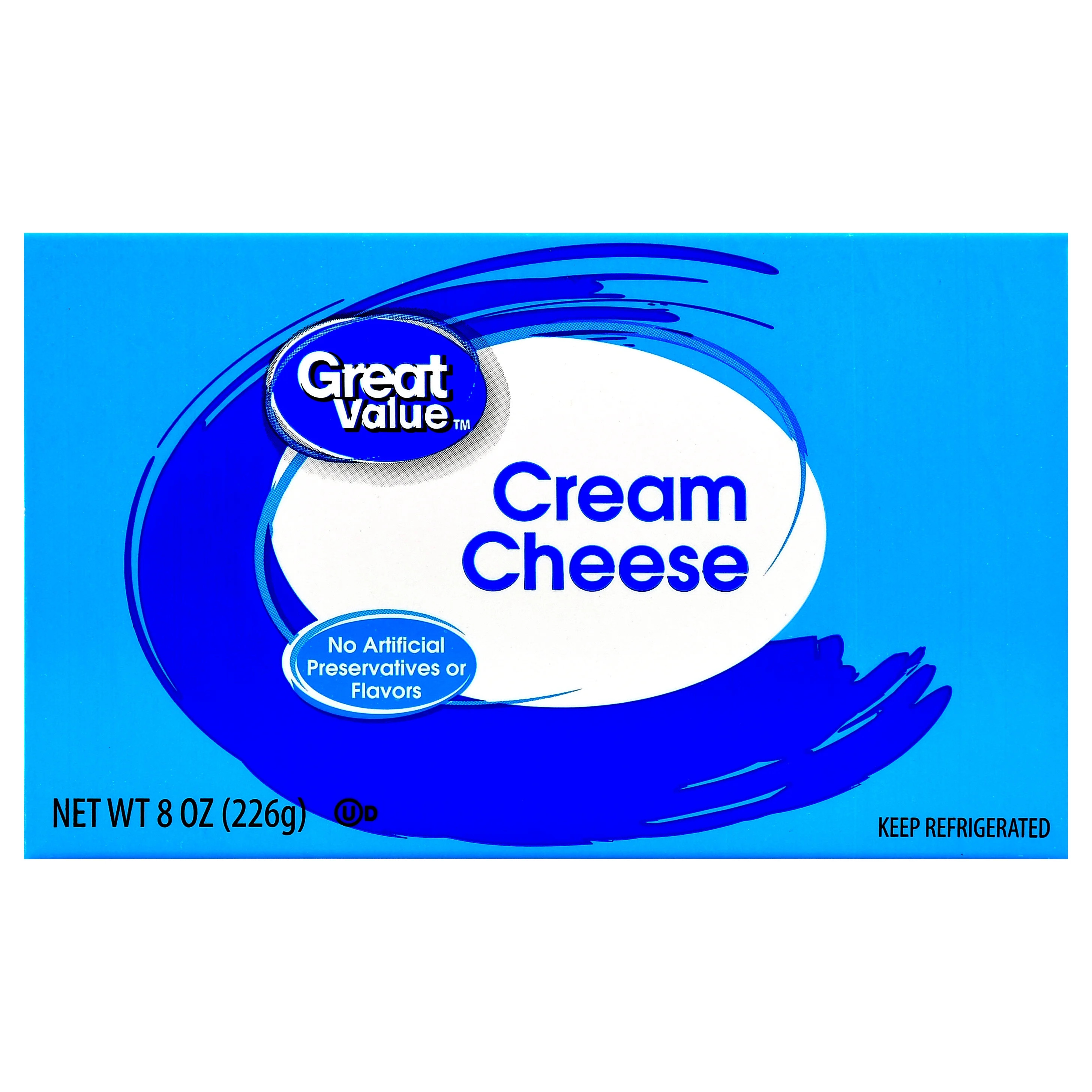 Great Value Cream Cheese Brick, 8 oz (Refrigerated) | Walmart (US)