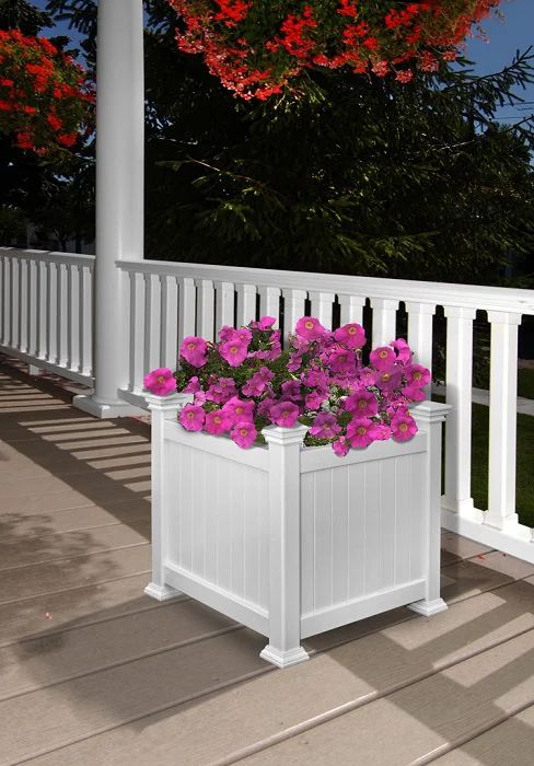 Vita Classic 15" x 15" Cardiff Vinyl Planter Box, White, VA68212 | Walmart (US)