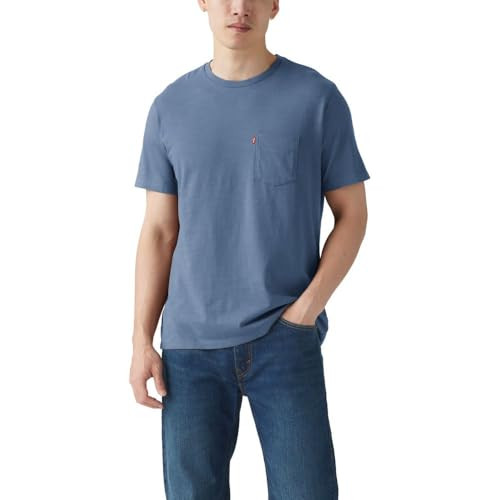 Levi's Men's Short Sleeve Classic Pocket Tee (Available in Big), Sunset Blue, Small Standard | Amazon (US)