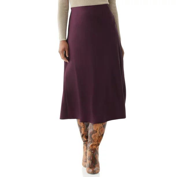Scoop - Scoop Women’s Midi Slip Skirt - Walmart.com | Walmart (US)